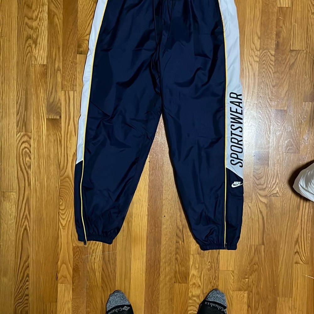 Nike Blue and White Jogger Sweatpants